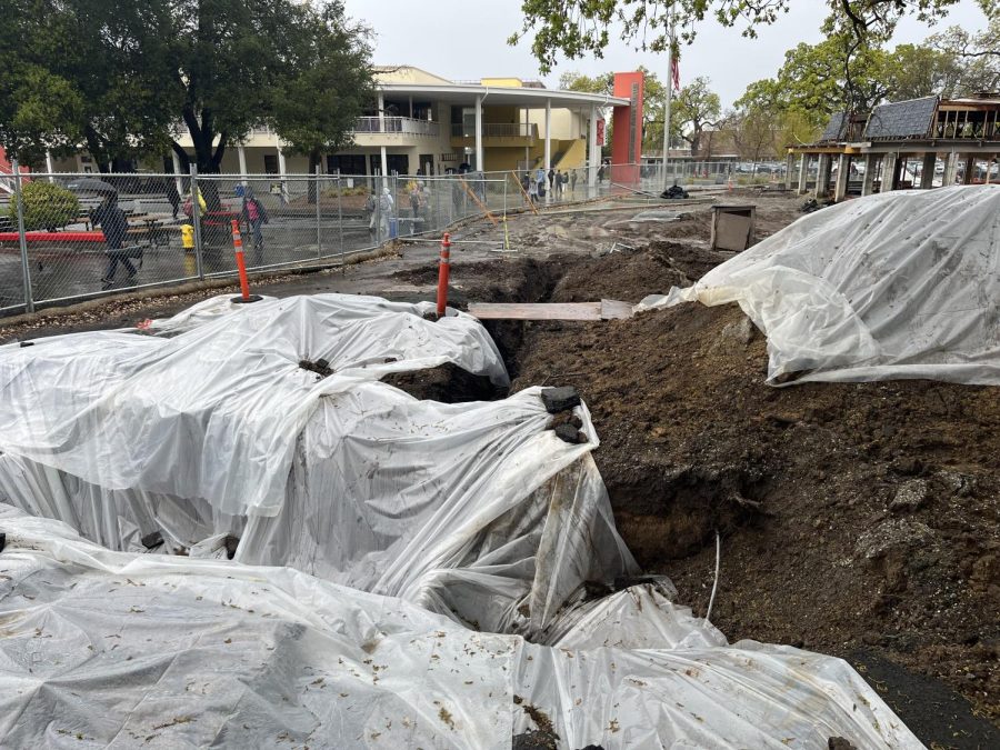 Construction of A and B buildings continues despite weather delays